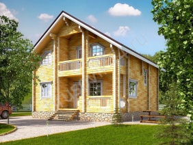 Проект №45 дома из бруса 9x9,72