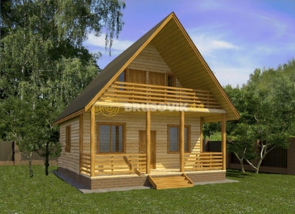 Дом из бруса 7х8 - это быстро и экологично