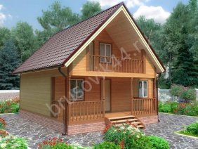 Проект №71 дома из бруса 8х8