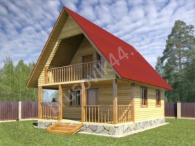 Проект №24 дома из бруса 6х8