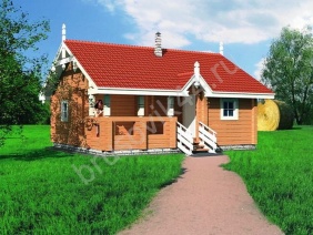 Проект №5 баня из бруса 7,2х8,4