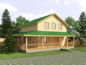 Проект №12 дома из бруса 7х7.5