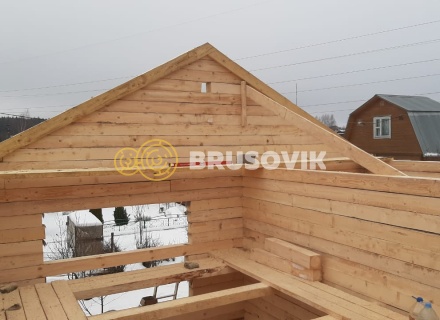 Баня 9х9м по проекту №7 из обрезного бруса 150х150 мм в СНТ Мошницы, г. Солнечногорск, Московская обл.