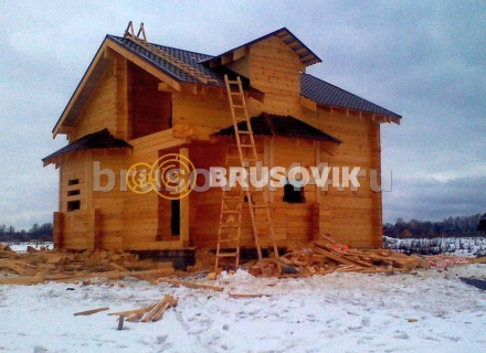 Дом 8х11 м из профилированного бруса 145х195 мм, Проект № 7, во Владимирской области