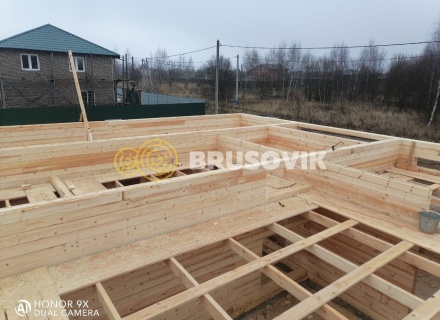 Дом 12х12м с шатровой крышей из профилированного бруса 145х195мм в д. Верхние Велеми, Серпуховской район, Московская область