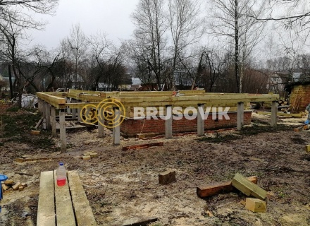 Двухэтажный дом 9х10 м из профилированного бруса 145х195 мм в СНТ Шараповские сады, городской округ Серпухов, Московская область