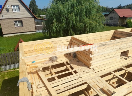 Дом 9х9 м из обрезного бруса 150х150 мм по индивидуальному проекту в г. Медынь, Калужская область