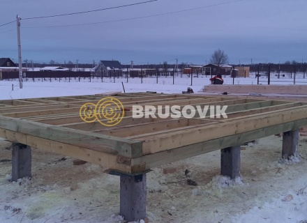 Баня 6х6м по проекту №15 из профилированного бруса 145х145мм в д. Глазово, Можайский район, Московская облать