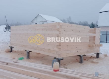 Баня 4х6 м из профилированного бруса 145х145 мм по индивидуальному проекту в д. Замятино, Кимрский район, Тверская область