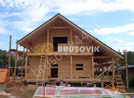 Дом из проф. бруса 145х145 мм по индивидуальному проекту
