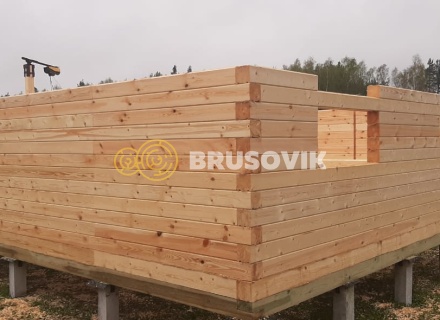 Дом 6х8м по проекту № 66 из профилированного бруса 145х145мм в СНТ Восток, Петушинский район, Владимирская область