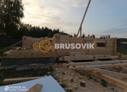 Дом 9х11м из профилированного бруса 145х195мм с рубкой углов &quot;в чашу&quot; по индивидуальному проекту в д. Иванцево, Ивановский р-н