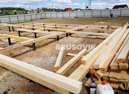 Дом из профилированного бруса 145х145 мм по индивидуальному проекту