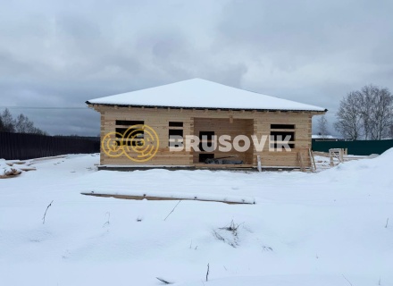 Дом 12х12м с шатровой крышей из профилированного бруса 145х195мм в д. Верхние Велеми, Серпуховской район, Московская область