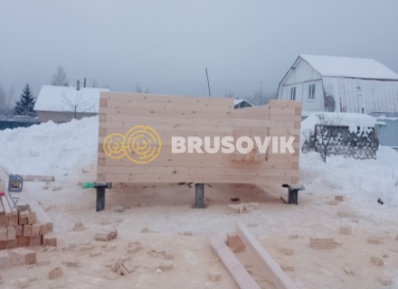 Баня 4х6 м из профилированного бруса 145х145 мм по индивидуальному проекту в д. Замятино, Кимрский район, Тверская область