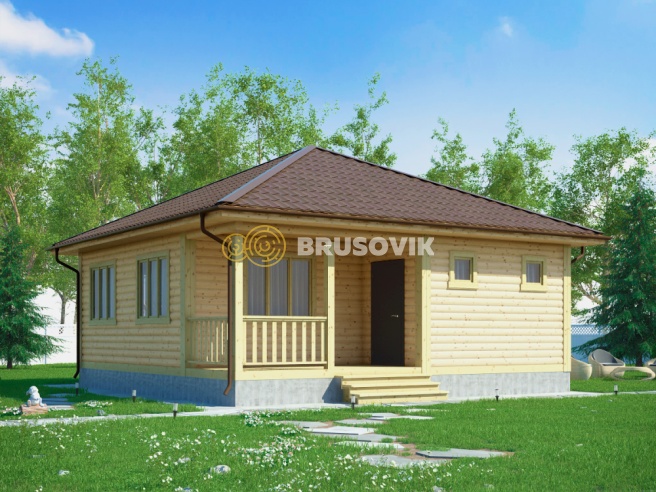 Проект №91 дома из бруса 8х8