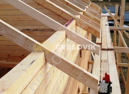 Дом из обрезного бруса 150х150 мм по индивидуальному проекту 