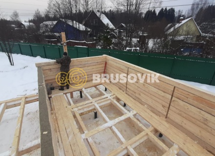 Баня 9х9м по проекту №7 из обрезного бруса 150х150 мм в СНТ Мошницы, г. Солнечногорск, Московская обл.