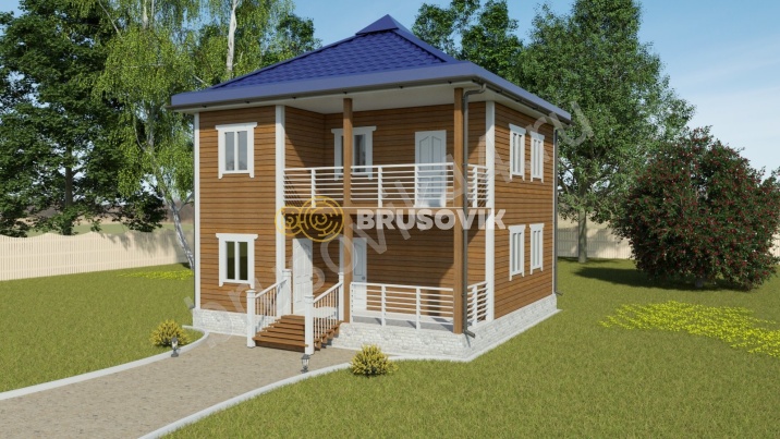 Проект №69 дома из бруса 8х8