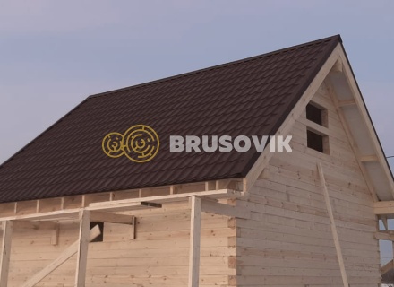 Баня 6х6м по проекту №15 из профилированного бруса 145х145мм в д. Глазово, Можайский район, Московская облать