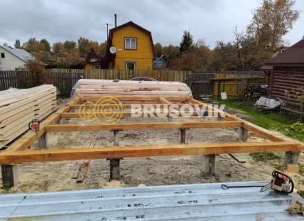 Полутораэтажный дом 6х8м из профилированного бруса 145х145мм по индивидуальному проекту в СНТ Пахма, Ярославский район