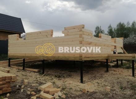 Дом 6х6м по индивидуальному проекту профилированного бруса 145х145мм в д. Яковлево, Тутаевский район, Ярославская область