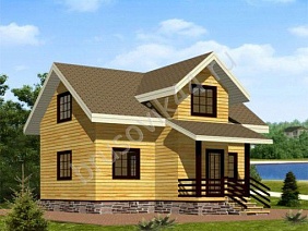 Проект №3 дома из бруса 6,5х8
