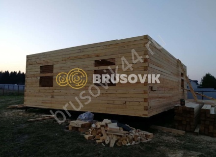 Дом из обрезного бруса 150х150 мм по индивидуальному проекту 