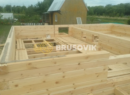 Дом 7,5х9м из профилированного бруса 145х145мм по проекту № 2 в д. Богданово, Рязанская область