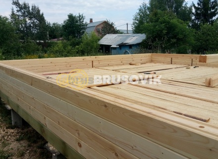 Баня 6х8 м из сухого профилированного бруса 145х145 мм по проекту №3 в Московской области