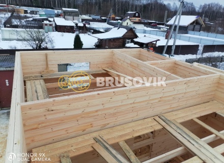 Дом 6х8м с террасой из профилированного бруса 145х145мм по индивидуальному проекту в СНТ Майский, г. Кострома