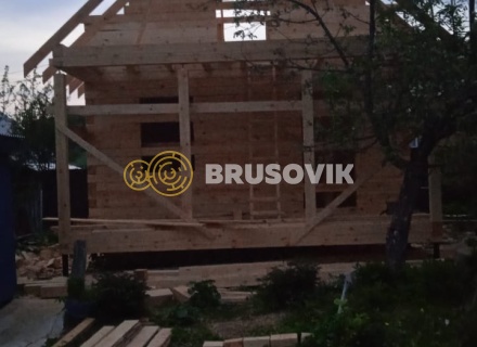 Дом 6х6м из обрезного бруса 150х150мм по индивидуальному проекту в с. Бибирево, Ивановский район