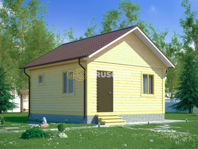 Проект №90 дома из бруса 6х6