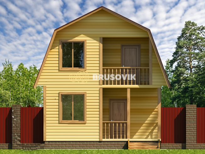 Проект №19 дома из бруса 6х6