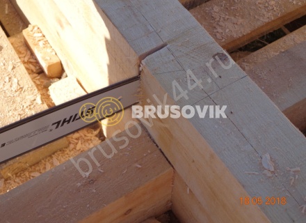 Дом по индивидуальному проекту из обрезного бруса 150х150 мм