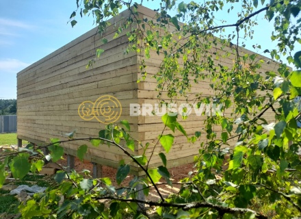 Дом 9х9 м из обрезного бруса 150х150 мм по индивидуальному проекту в г. Медынь, Калужская область