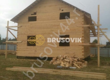 Дом из обрезного бруса 150х150 мм по индивидуальному проекту 