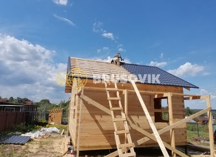 Дом 6х6м по индивидуальному проекту профилированного бруса 145х145мм в д. Яковлево, Тутаевский район, Ярославская область