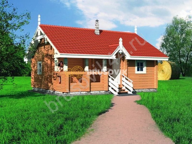 Проект №5 баня из бруса 7,2х8,4