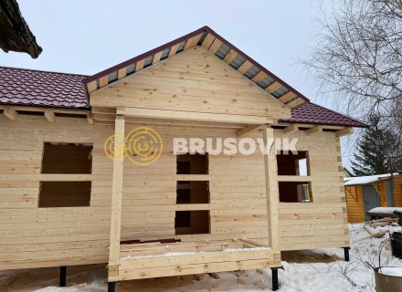 Дом 6х9м из профилированного бруса 145х145мм по индивидуальному проекту в д. Исады, Любимский р-н., Ярославская область