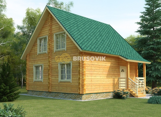 Проект №21 дома из бруса 8,6х8,2