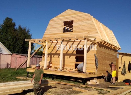 Дом 6х9 м из профилированного бруса 145х145 мм в деревне Соловачево, Ухоловский район, Рязанская область