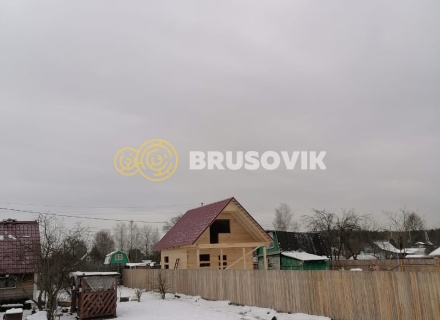 Дом 6х8м по проекту №24 из профилированного бруса 145х145 мм в СНТ Резинотехника-2, г. Ярославль.