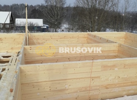 Дом 9х12м из профилированного бруса 145х145 мм в д. Мытишино, Угранский район, Смоленская область