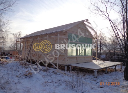  Дом 6,2х12,2 м из профилированного бруса 145х145 мм