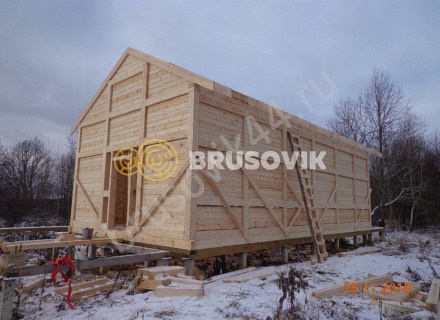  Дом 6,2х12,2 м из профилированного бруса 145х145 мм