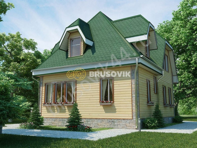 Проект №42 дома из бруса 9,2х9,5
