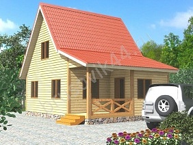 Проект №26 дома из бруса 6х8