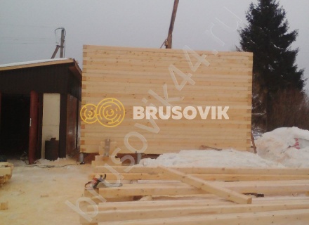 Дом по проекту заказчика из профилированного бруса 145х145 мм