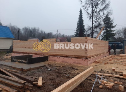 Дом 9,5х10,5 м из профилированного бруса 145х145 мм. СНТ Дружба, Одинцовский городской округ Московская область